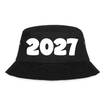 2027 weiß - Bucket Hat - Schwarz - Vorne - Lela (165cm)