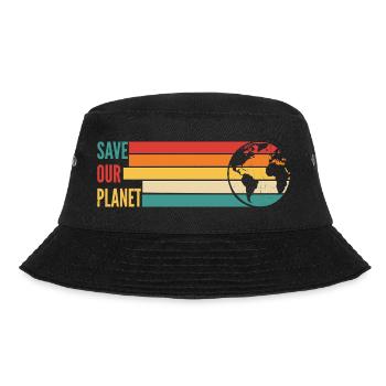 Save Our Planet Shirt Retro Environment - Bucket Hat - black - Front - Lela (165cm)