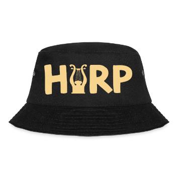 Harpenlyra Musikliebhaber-Grafik - Bucket Hat - Schwarz - Vorne - Lela (165cm)