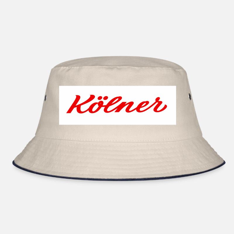 Kölner Roter Script-Logo Print Bucket Hat