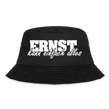 Spruch Ernst - Bucket Hat - Schwarz - Vorne - Lela (165cm)