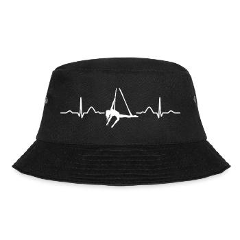 Vertical Scarf Heartbeat Aerial Acrobatics Aerial Silk - Bucket Hat - black - Front - Lela (165cm)