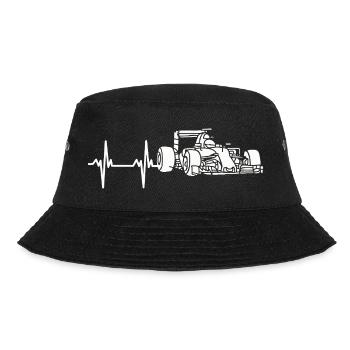 Formula cars racing, heartbeat, formula heartbeat - Bucket Hat - black - Front - Lela (165cm)