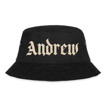Andrew Gothic Name Print - Bucket Hat - black - Front - Lela (165cm)
