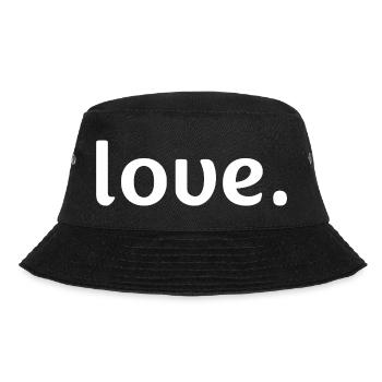 love. - Bucket Hat - Schwarz - Vorne - Lela (165cm)