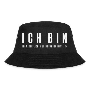 Ich bin im Wesentlichen überdurchschnittlich - Bucket Hat - Schwarz - Vorne - Lela (165cm)