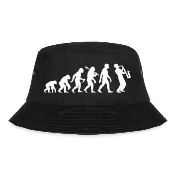 Saxophonist Evolution - Saxophone Jazz Musicians - Bucket Hat - black - Front - Lela (165cm)