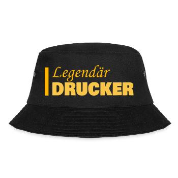 Geschenk für Drucker - Bucket Hat - Schwarz - Vorne