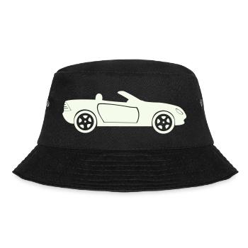 Auto Cabrio - Bucket Hat - Schwarz - Vorne