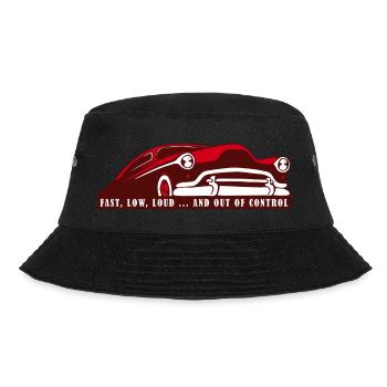 Custom Car - Fast, Low, Loud, Hot Rod - Bucket Hat - black - Front - Lela (165cm)