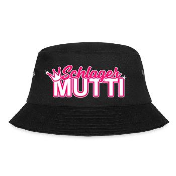 Schlager Mutti Pink Krone - Bucket Hat - Schwarz - Vorne - Lela (165cm)