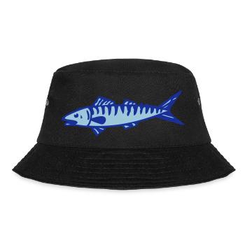 Makrele - Bucket Hat - Schwarz - Vorne - Lela (165cm)