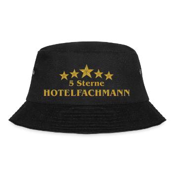 5 Sterne Hotelfachmann - Bucket Hat - Schwarz - Vorne - Lela (165cm)