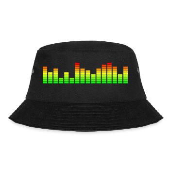 Music Visualizer / Audio Spectrum - Bucket Hat - black - Front - Lela (165cm)