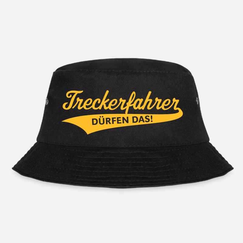Treckerfahrer Dürfen Das! (Trecker Traktor, V4, B) - Bucket Hat - Schwarz