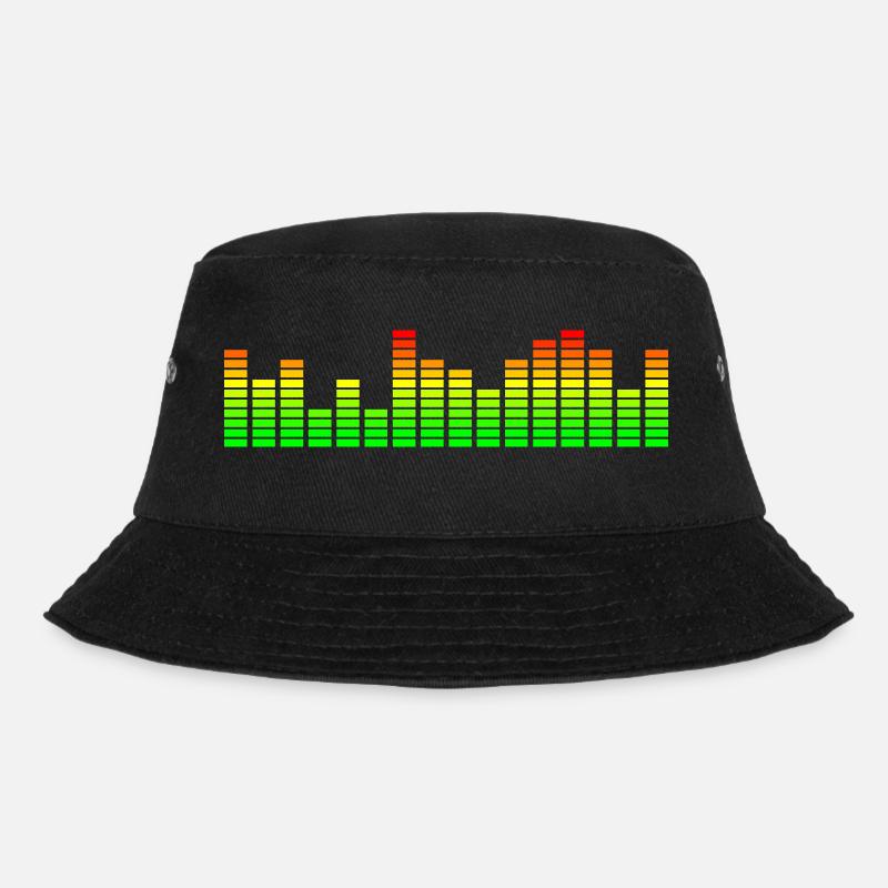 Musik Equalizer & visualizer - Bucket Hat - Schwarz