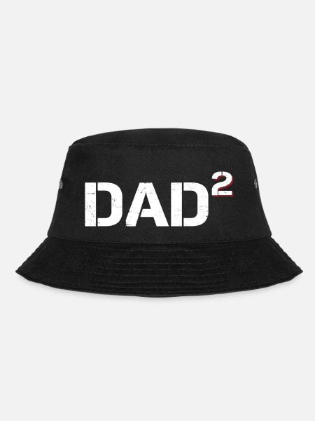 Papa - Zwei Kinder - Bucket Hat - Schwarz