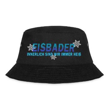 winter eisbaden minus grad eisbader eis und heiß - Bucket Hat - Schwarz - Vorne - Lela (165cm)