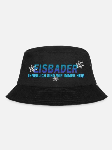 winter eisbaden minus grad eisbader eis und heiß - Bucket Hat - Schwarz