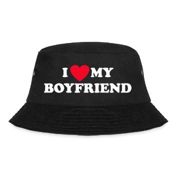 I Love My Boyfriend - Bucket Hat - Schwarz - Vorne - Lela (165cm)