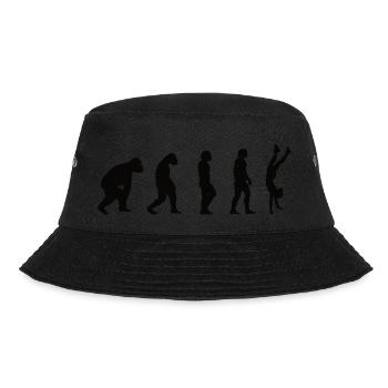 Sportlehrer Turner Gymnastik Bodenturnen Handstand - Bucket Hat - Schwarz - Vorne - Lela (165cm)