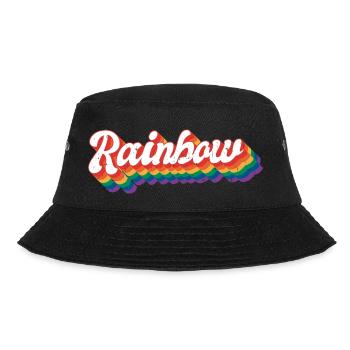 LGBT Rainbow Color Vintage - Bucket Hat - black - Front - Lela (165cm)