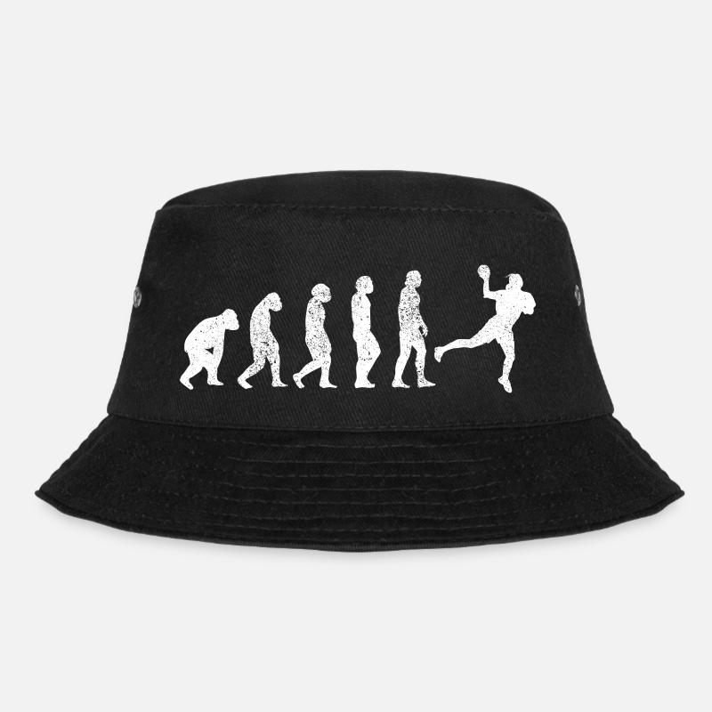 Handball Evolution Handballer Handballspieler Team - Bucket Hat - Schwarz