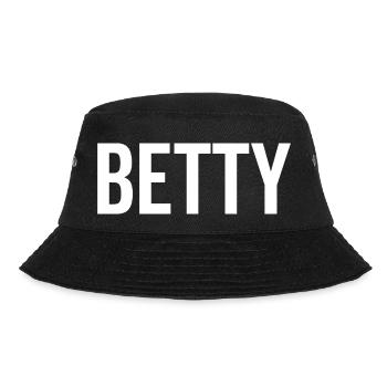 Betty Custom Name Schriftart Text Geburtstag - Bucket Hat - Schwarz - Vorne - Lela (165cm)