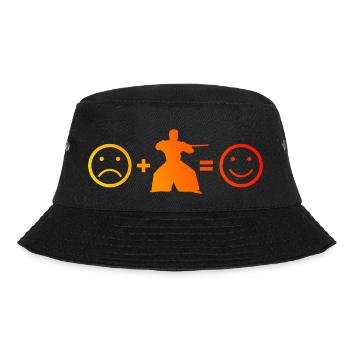 Aikidoka Herren Jungen - Lustiges Aikido - Bucket Hat - Schwarz - Vorne - Lela (165cm)
