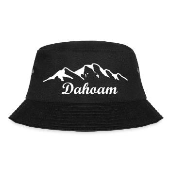 Berge Dahoam weiss - Bucket Hat - Schwarz - Vorne - Lela (165cm)