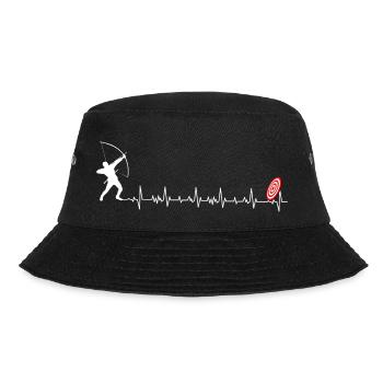 Bogenschütze Herzschlag Bogenschießen Puls - Bucket Hat - Schwarz - Vorne - Lela (165cm)