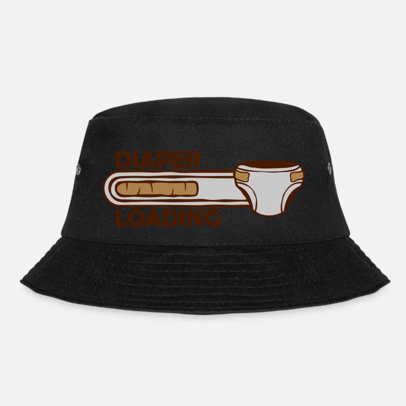 Diaper Loading Windel - Bucket Hat - Schwarz