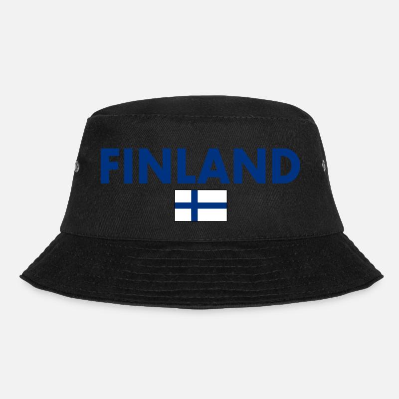 Finnland - Bucket Hat - Schwarz
