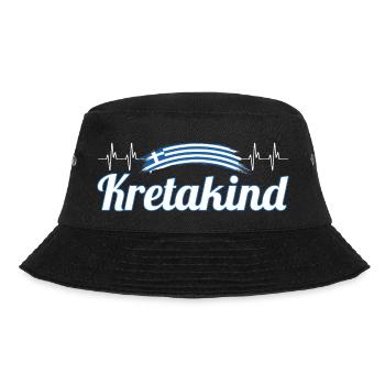 Kretakind Griechenland Urlaub Kreta - Bucket Hat - Schwarz - Vorne - Lela (165cm)