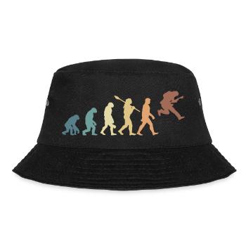 Human Evolution Guitar Band Retro Vintage - Bob - noir - Devant - Lela (165cm)