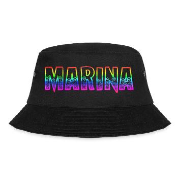 marina rs regenbogen - Bucket Hat - Schwarz - Vorne - Lela (165cm)