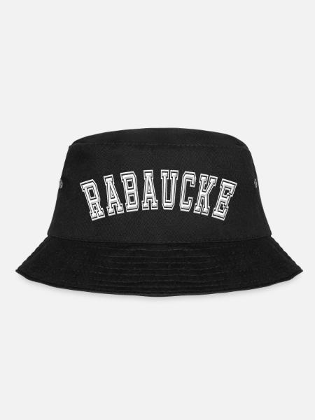 Rabaucke Lausbuben Design in Weiss - Bucket Hat - Schwarz