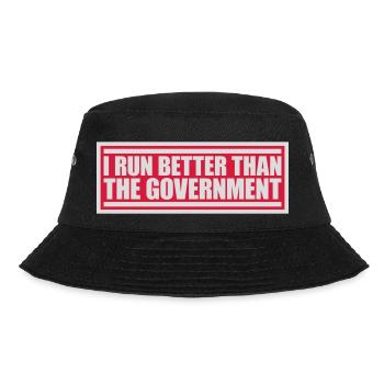 run better than government - Bucket Hat - Schwarz - Vorne - Lela (165cm)