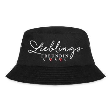 Lieblingsfruendin - Lieblings Freundin - Bucket Hat - Schwarz - Vorne - Lela (165cm)