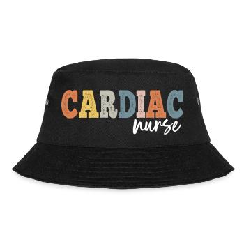 Cardiac Nurse Registered Nurse RN LPN - Bucket Hat - black - Front - Lela (165cm)