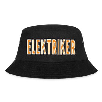 Elektriker Mütze in Orang - Bucket Hat - Schwarz - Vorne - Lela (165cm)