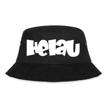 Helau - Bucket Hat - Schwarz - Vorne - Lela (165cm)