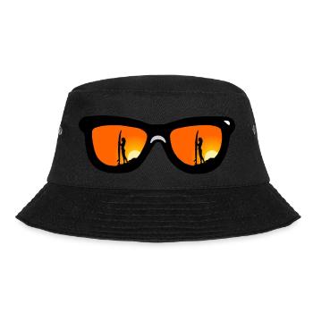 Sunglasses, Surfergirl, Sunset - klassisch - Bucket Hat - Schwarz - Vorne - Lela (165cm)