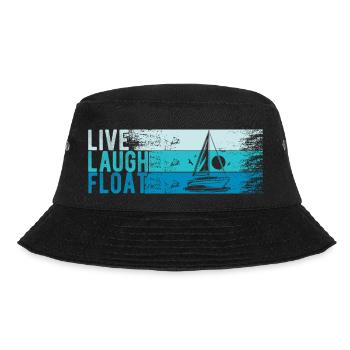 Segelboot Kapitän Spruch Zum Segeln - Bucket Hat - Schwarz - Vorne - Lela (165cm)