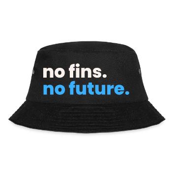 No Fins No Future Safe Sharks - Bucket Hat - Schwarz - Vorne - Lela (165cm)