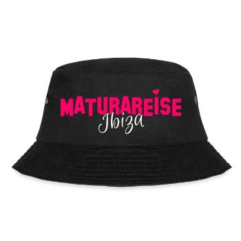 Maturareise Ibiza Spanien 2023 Team Shirt Geschenk - Bucket Hat - Schwarz - Vorne - Lela (165cm)