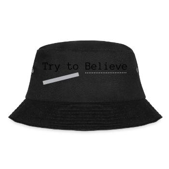 Try to Believe Basic, hinten bedruckt - Bucket Hat - Schwarz - Vorne - Lela (165cm)