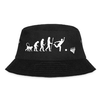 Evolution of Bowling - Bucket Hat - Schwarz - Vorne - Lela (165cm)