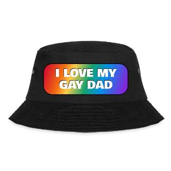 Ich liebe meinen schwulen Vater - LGBT Pride queer rainbow - Bucket Hat - Schwarz - Vorne - Lela (165cm)