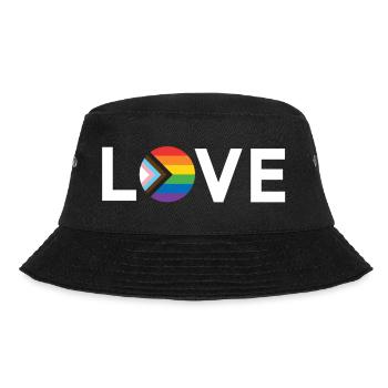Mois de la fierté LGBT - Love is Love - Drapeau LGBTQIA+ - Bob - noir - Devant - Lela (165cm)